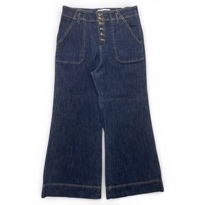 PILCRO ANTHROPOLOGIE WOMEN’S WIDE LEG JEAN SIZE 32 BAGGY LOOSE 31” INSEAM